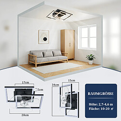 ZMH Ventilateur De Plafond Avec Éclairage 6 Vitesses 3000-6500k Avec Télécommande pas cher
