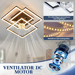 ZMH Ventilateur De Plafond Avec Éclairage 3000k-6500k 6 Vitesses Avec Télécommande pas cher