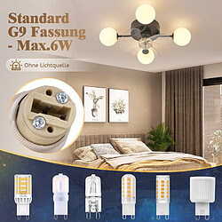 ZMH Ventilateur de plafond 6 vitesses silencieux avec éclairage télécommande (Sans Ampoule)