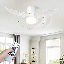 ZMH Ventilateur de plafond avec éclairage 6 vitesses silencieux avec télécommande