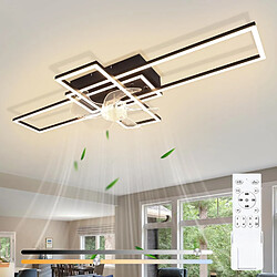 ZMH Ventilateur de plafond LED avec éclairage 94 cm 6 vitesses avec télécommande