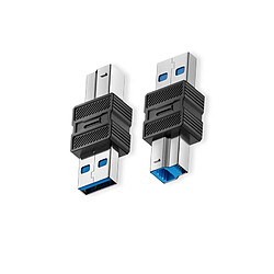 INF Adaptateur USB 3.0 B Mâle vers A Mâle (USB-M) - Lot de 2 : Transfert Rapide et Connexion U