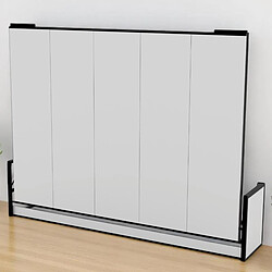 Wallbedking - Lit Escamotable 2 Personnes - 200cm x 150cm - Horizontal - Studio WallBedKing - Lit escamotable 2 personnes 200x150 cm - horizontal - mécanisme à vérins gaz - compatible matelas 30 cm.