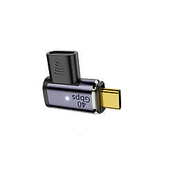INF Adaptateur Magnétique USB-C Coudé avec Oreilles - Transfert 40Gbps, Alimentation 100W, Vid