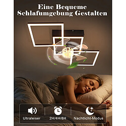 Avis ZMH Ventilateur de plafond LED avec éclairage 68 cm 6 vitesses avec télécommande