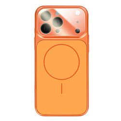 Avizar Coque pour iPhone 13 Pro Compatible MagSafe Finition AG Glass Mate Orange