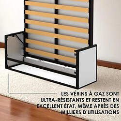 Wallbedking - Lit Escamotable 2 Personnes - 135cm x 190cm - Vertical - Studio