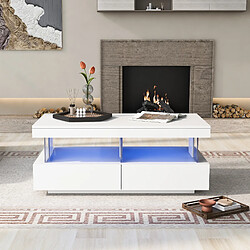 Allomn Table basse LED - blanc