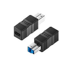 INF Adaptateur USB 3.0 B Mâle vers USB-C Femelle (Lot de 2) - Connectez Imprimantes, Disques D