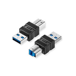 INF Adaptateur USB 3.0 B Mâle vers A Mâle (USB-M) - Lot de 2 : Transfert Rapide et Connexion U