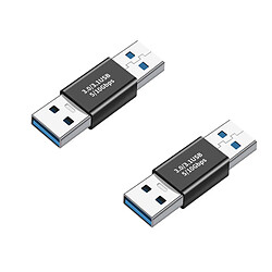 INF Adaptateur USB mâle vers USB mâle 3.1 droit (lot de 2) - Transfert de données rapide