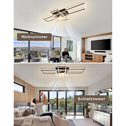 ZMH Ventilateur de plafond LED avec éclairage 94 cm 6 vitesses avec télécommande pas cher