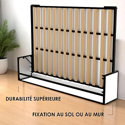 Acheter Wallbedking - Lit Escamotable 2 Personnes - 200cm x 140cm - Horizontal - Studio