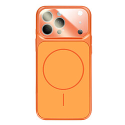 Avizar Coque pour iPhone 14 Pro Compatible MagSafe Finition AG Glass Mate Orange