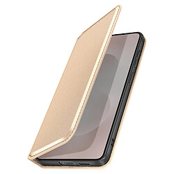 Avizar Étui à Clapet pour Galaxy S26 Edge Magnétique Fonction Stand Classic Edition Dorée