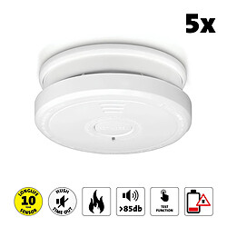 Avis Alecto Lot de 5 Détecteurs de Fumée Blanc