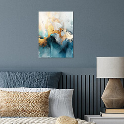 Avis Muchowow Abstrait bleu et doré - 30 x 40 cm