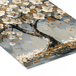 Muchowow Arbre fleurs blanc nature - 60 x 80 cm pas cher