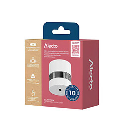Acheter Alecto Mini Détecteur de Fumée Optique 85dB Pile Lithium CR123A 10 ans EN14604 Blanc