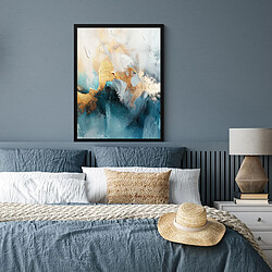 Avis Muchowow Abstrait - Art - Or - Bleu - 60 x 90 cm
