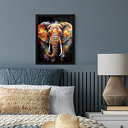 Avis Muchowow Éléphant graffiti noir - 30x40 cm