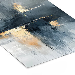 Muchowow Art - Gris - Or - Abstrait - 60x80 cm pas cher