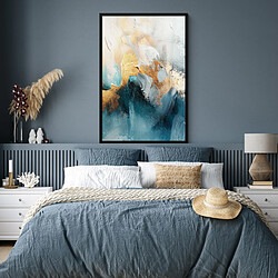 Avis Muchowow Abstrait Art Or Bleu - 80x120 cm