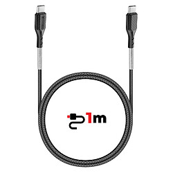 Acheter Forcell Câble USB-C vers USB-C 100W Power Delivery 3.0 Tressé Carbone 1m Noir
