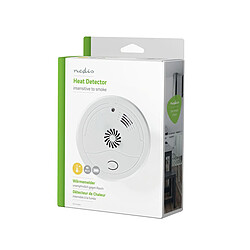 Acheter Nedis Détecteur de Chaleur avec Alarme 85dB Bouton Test EN54 Pile 9V 6LR61 Blanc