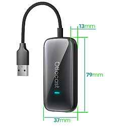 Acheter Avizar Adaptateur sans fil Ottocast USB et USB-C pour CarPlay et Android Auto Noir