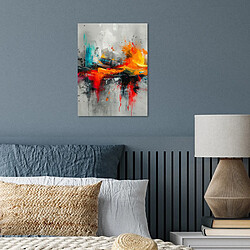 Avis Muchowow Art moderne orange gris abstrait - 30x40 cm