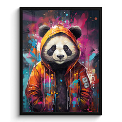 Muchowow Poster Panda Graffiti - 60x80 cm Panda - Veste - Graffiti - Orange 60x80 cm