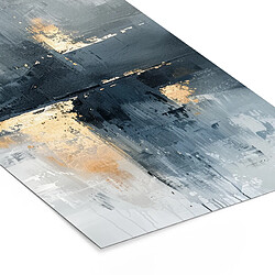Muchowow Art - Gris - Or - Abstrait - 40x60 cm pas cher