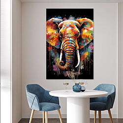 Acheter Muchowow Éléphant Graffiti Noir - 80 x 120 cm