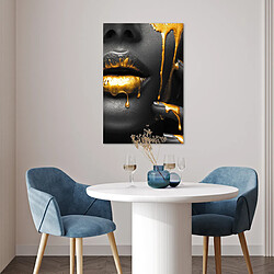 Acheter Muchowow Femme Noir Or Visage Lèvres - 40x60 cm