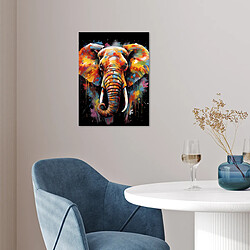 Acheter Muchowow Éléphant graffiti noir - 30x40 cm