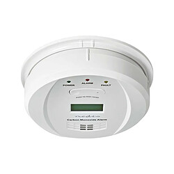 Nedis Détecteur de Monoxyde de Carbone avec Alarme 85dB et Écran LCD Bouton Test Hush Blanc
