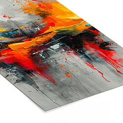 Muchowow Art moderne orange gris abstrait - 20x30 cm pas cher