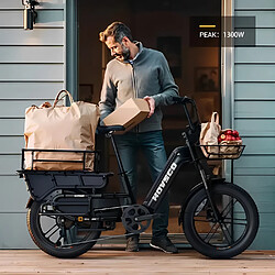 Vélo Électrique familial longue queue Capteur de couple HOVSCO K6 Moteur 1200W,48V15Ah,