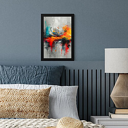 Avis Muchowow Art moderne orange gris abstrait - 20x30 cm