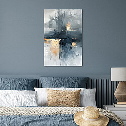 Avis Muchowow Art gris et or abstrait - 40x60 cm