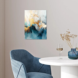 Acheter Muchowow Abstrait bleu et doré - 30 x 40 cm