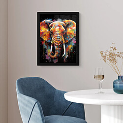 Acheter Muchowow Éléphant graffiti noir - 30x40 cm