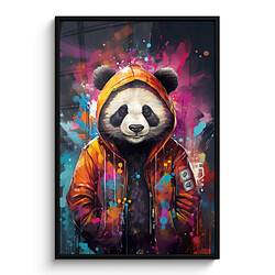 Muchowow Poster Panda graffiti - 80x120 cm Panda - Veste - Graffiti - Orange 80x120 cm