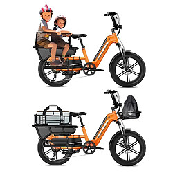 Vélo Électrique familial longue queue Capteur de couple HOVSCO K6 Moteur 1200W,48V15Ah,