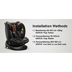 BUF BOOF® B-Joy DELUXE i-Size Siège Auto 360° Pivotant ISOFIX R129, 40–150 cm, SIPS pas cher