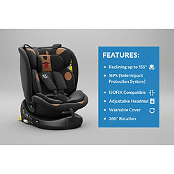 BUF BOOF® B-Joy DELUXE i-Size Siège Auto 360° Pivotant ISOFIX R129, 40–150 cm, SIPS