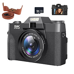 Appareil Photo Numérique Vlogging VURAHOME RZ0 5K 75MP WiFi Écran 3" Grand Angle 128Go