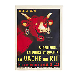 Coucke Torchon imprimé en coton, BEL ET VACHE QUI RIT