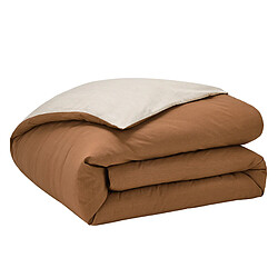 A Demain Housse de couette bicolore en viscose de bambou, ÉCORCE